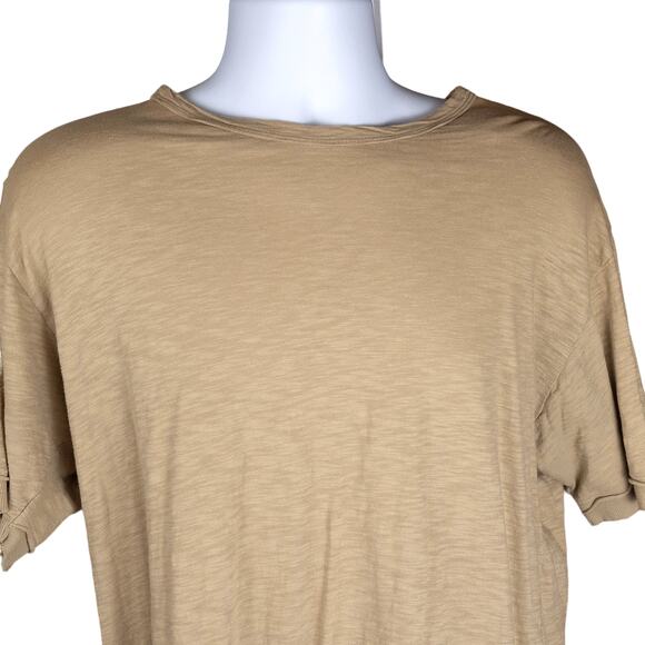 WCSP Mens Brown Tan Knit Short Sleeve Tee XL - Picture 2 of 6